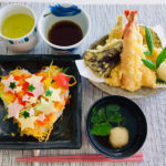 星のちらし寿司と天ぷら